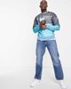 Jack & Jones Jack & Jones Originals oversized sweatshirt with unknown print in blue tie dye-Blues - 4