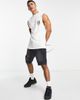 Jack & Jones Jack & Jones Originals oversized tank top ice cream back print in white - 2