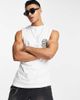 Jack & Jones Jack & Jones Originals oversized tank top ice cream back print in white - 3