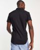 Jack & Jones Jack & Jones Originals short sleeve stretch cotton shirt in navy-Black - 4