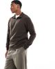 Jack & Jones Jack & Jones oversize quarter zip sweatshirt in brown - 3