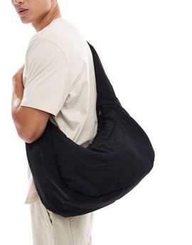 Jack & Jones Jack & Jones oversized crossbody sling bag in black