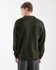 Jack & Jones Jack & Jones oversized fluffy crew neck sweater in khaki-Green - 3