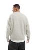 Jack & Jones Jack & Jones oversized fluffy crew neck sweater in light gray heather - 4