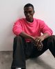 Jack & Jones Jack & Jones oversized fluffy crew neck sweater in pink - 3