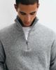 Jack & Jones Jack & Jones oversized fluffy quarter zip sweater in gray - 3
