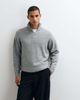 Jack & Jones Jack & Jones oversized fluffy quarter zip sweater in gray - 4