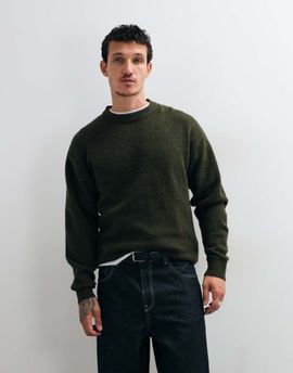 Jack & Jones Jack & Jones oversized fluffy sweater in olive green