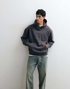 Jack & Jones Jack & Jones oversized hoodie in washed gray