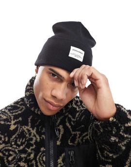 Jack & Jones Jack & Jones oversized knit beanie in black