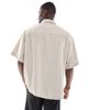 Jack & Jones Jack & Jones oversized linen blend shirt in beige-Neutral - 3