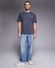 Jack & Jones Jack & Jones oversized T-shirt with ace of spades back print in washed gray - 2