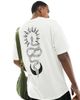 Jack & Jones Jack & Jones oversized T-shirt with snake back print in white - 1