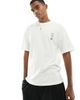 Jack & Jones Jack & Jones oversized T-shirt with snake back print in white - 2