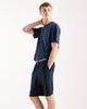 Jack & Jones Jack & Jones pajama shorts with logo banding in navy - 3