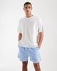Jack & Jones Jack & Jones pajama T-shirt and stripe shorts in blue - 1