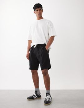 Jack & Jones Jack & Jones pintuck jersey shorts in black