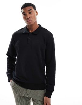 Jack & Jones Jack & Jones polo sweat in black