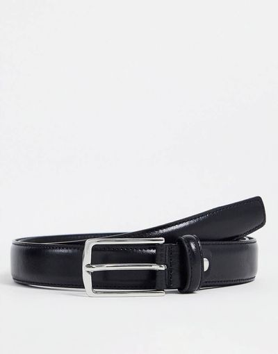 Jack & Jones Jack & Jones premium leather belt in black