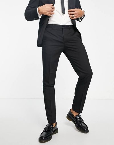 Jack & Jones Jack & Jones Premium slim suit pants in black