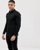 Jack & Jones Jack & Jones Premium super slim fit stretch smart shirt in black - 1