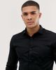 Jack & Jones Jack & Jones Premium super slim fit stretch smart shirt in black - 3