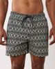 Jack & Jones Jack & Jones printed swim shorts in black and white-Navy - 4