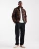 Jack & Jones Jack & Jones printed teddy jacket in burgundy-Red - 2