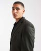 Jack & Jones Jack & Jones regular fit wool blend suit jacket in dark green - 4