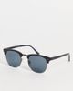 Jack & Jones Jack & Jones retro frame sunglasses in black - 1