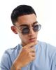 Jack & Jones Jack & Jones round sunglasses in gold - 3