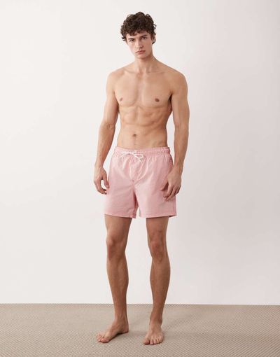 Jack & Jones Jack & Jones seersucker stripe swim shorts in red