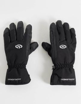 Jack & Jones Jack & Jones Ski water repellent gloves with elasticized cuffs in black
