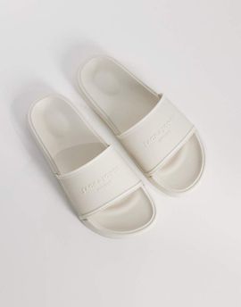 Jack & Jones Jack & Jones slides in cream-White