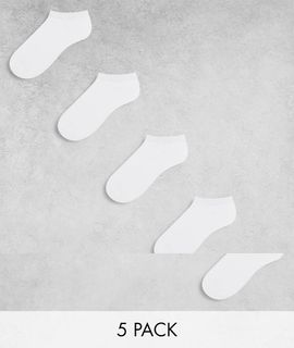 Jack & Jones Jack & Jones sneaker socks 5 pack in white
