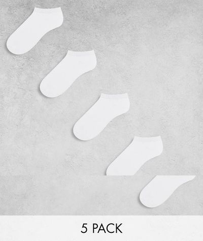 Jack & Jones Jack & Jones sneaker socks 5 pack in white