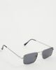 Jack & Jones Jack & Jones square metal frame sunglasses in silver - 2