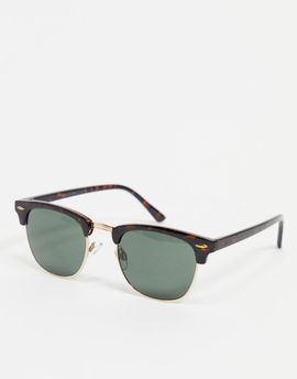 Jack & Jones Jack & Jones square sunglasses in tortoiseshell-Brown