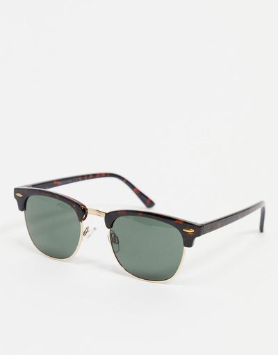 Jack & Jones Jack & Jones square sunglasses in tortoiseshell-Brown