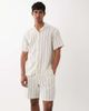 Jack & Jones Jack & Jones stripe textured shorts in cream - part of a set-White - 2