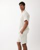 Jack & Jones Jack & Jones stripe textured shorts in cream - part of a set-White - 3