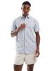Jack & Jones Jack & Jones striped short sleeve oxford shirt in blue - 1