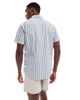 Jack & Jones Jack & Jones striped short sleeve oxford shirt in blue - 4