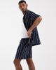 Jack & Jones Jack & Jones striped textured shorts in navy - part of a set - 1