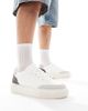 Jack & Jones Jack & Jones suede mix sneakers in white with gray trim - 1