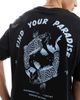 Jack & Jones Jack & Jones super oversized koi carp back print T-shirt in black - 2