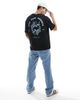 Jack & Jones Jack & Jones super oversized koi carp back print T-shirt in black - 3