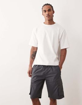 Jack & Jones Jack & Jones technical cargo shorts in dark gray