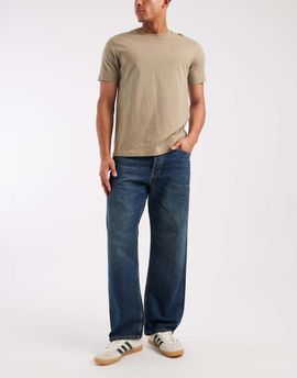 Jack & Jones Jack & Jones Ted loose leg straight jeans in mid blue