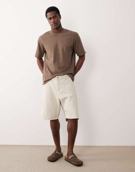 Jack & Jones Jack & Jones Tony loose denim shorts in beige-Gray